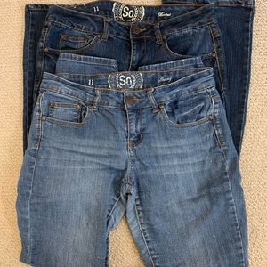 So jeans -bootcut & skinny